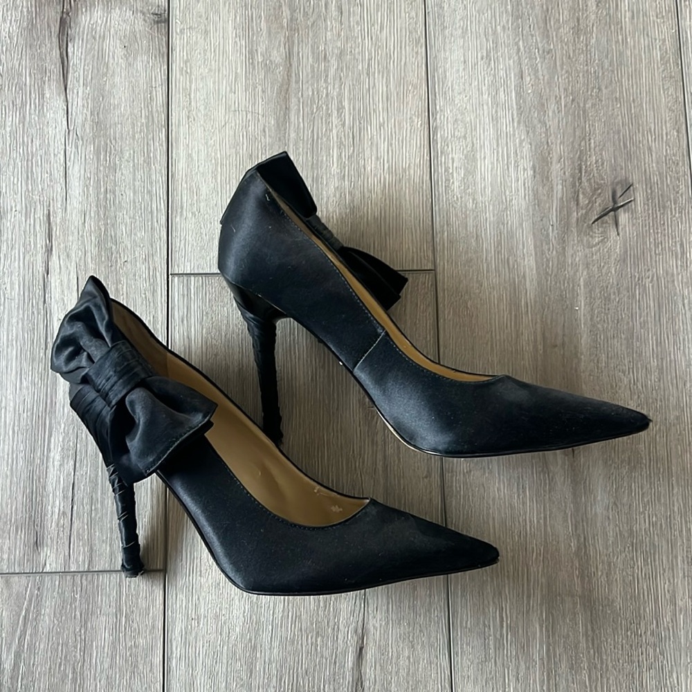 Enzo Angiolini | Black Satin Stiletto Heels